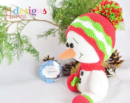 Amigurumi Snowman Christmas Decoration – Crochet Pattern