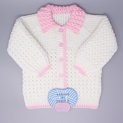 Skylar baby cardigan 20" & 22" chest size