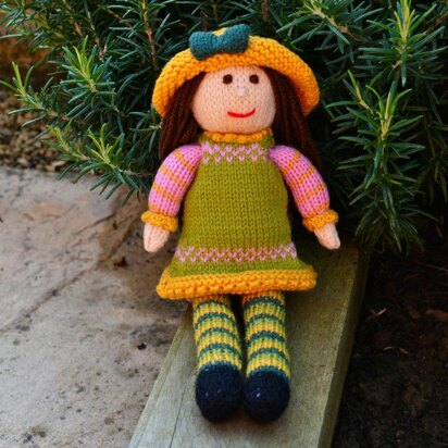 Tulip Rag Doll Knitting Pattern - Toy Knitting Pattern