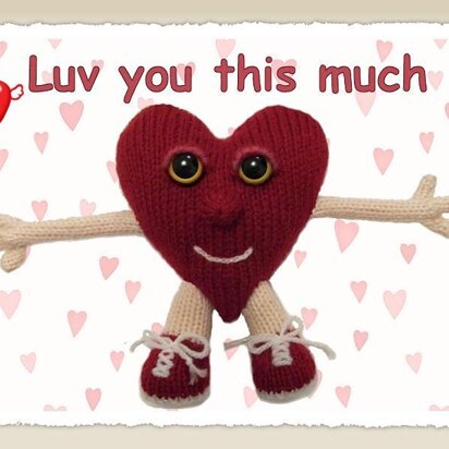 Luv you this much Valentines heart