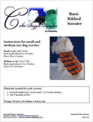 Celtic Doggie Basic Ribbed Sweater