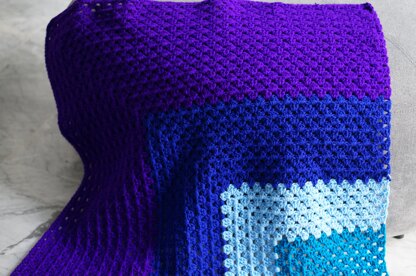 Mitered granny square blanket