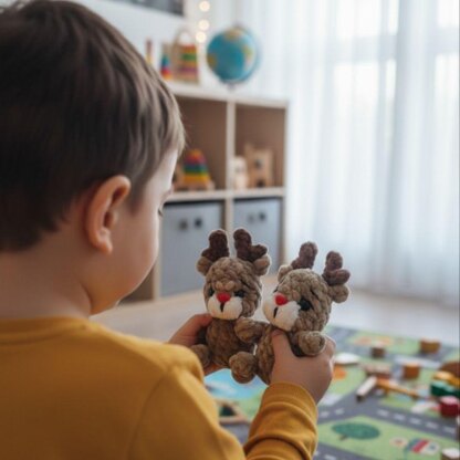 Handmade Reindeer Keychain, Fawn Keychain