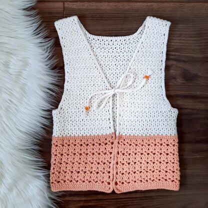 Peaches and Cream Girls Vest
