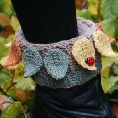 Leafy Boot Cuffs, Boot Toppers