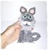 Gray cat applique