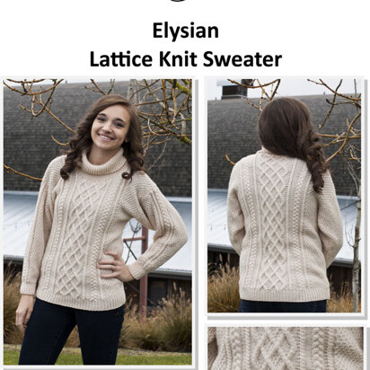 Lattice Knit Sweater in Cascade Elysian - W555