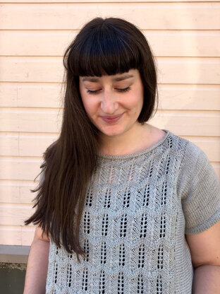 Tidal Bay - Top Knitting Pattern For Women in The Yarn Collective Fleurville 4ply by Fiona Alice