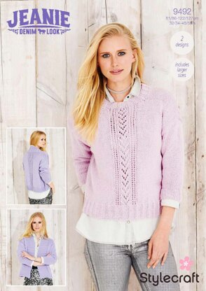 Sweater and Jacket in Stylecraft Jeanie - 9492 - Downloadable PDF