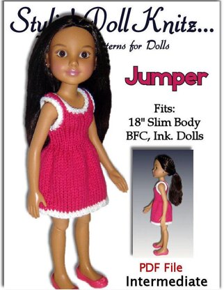 Fits BFC, Ink Doll. 18' slim doll, Jumper PDF 751