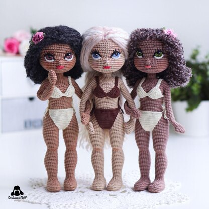 Crochet Doll Base Pattern - 12” Michelle Amigurumi PDF