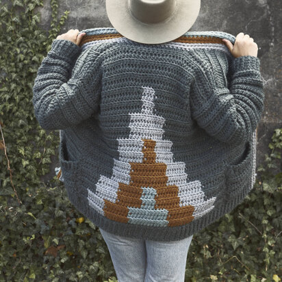 Mountaintop Cardigan in Lion Brand Hue & Me - M20286-TWH - Downloadable PDF