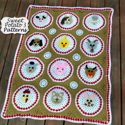 Farm Animal Baby Blanket