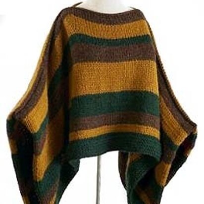 Man's Poncho in Lion Brand Wool-Ease Thick & Quick - 40493-2