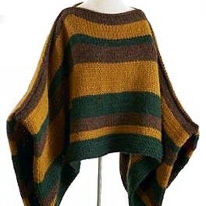 Man's Poncho in Lion Brand Wool-Ease Thick & Quick - 40493-2 - knitting pattern