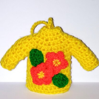 Yellow sweater ornament