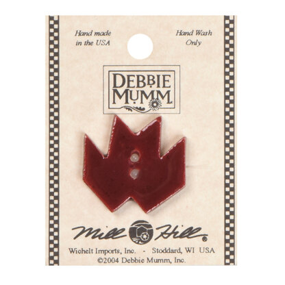 Mill Hill Button 43051 - Maple Leaf Red | LoveCrafts