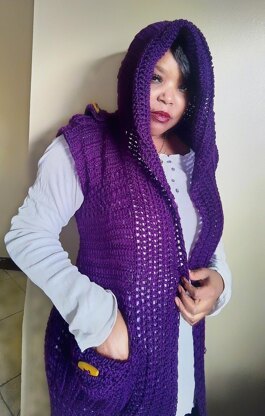 Tyrian Hooded Cargo Vest