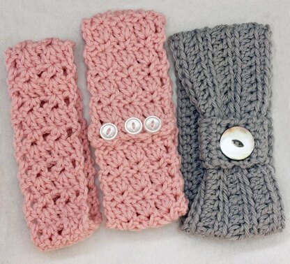 Three Crochet Headbands