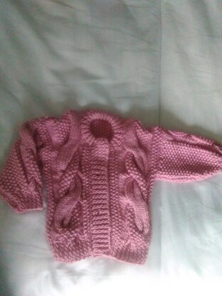 Girl's Aran Cardigan