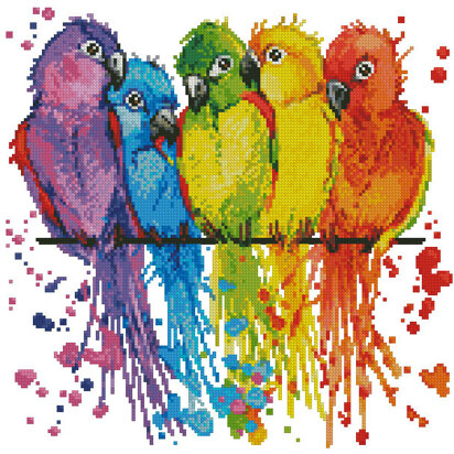 Mini Colourful Birds - #13875-LF