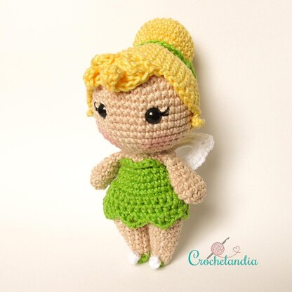 Tinker Bell amigurumi doll - crochet pattern by Crochelandia
