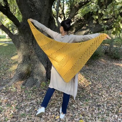 Granny stripes shawl