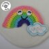 Rainbow Applique/Embellishment Crochet * sky collection including free base square pattern