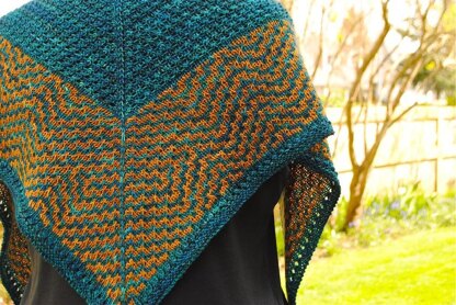 Ripple rock shawl