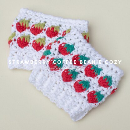 Strawberry Coffee Beanie Cozy