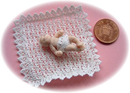 1:24th scale Baby shawl and knickers