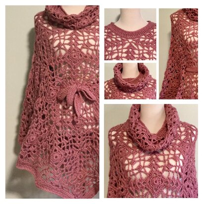 Convertible Lace Poncho Cape