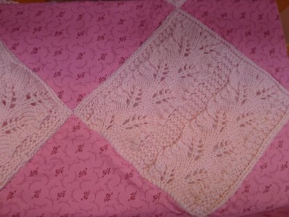 Vintage Style Knitted Patchwork quilt