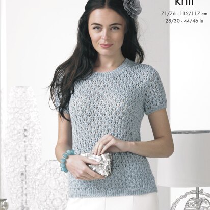 Sweater & Cardigan in King Cole Glitz - 4401 - Downloadable PDF