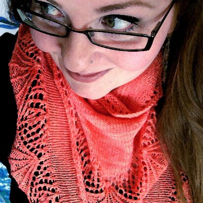 Cocktail Umbrella Shawlette - knitting pattern