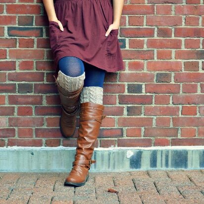 Simple Cable Rib Boot Cuffs