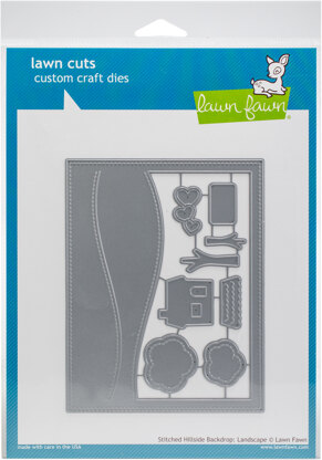 Lawn Fawn Lawn Cuts Custom Craft Die - Stitched Hillside Backdrop Landscape