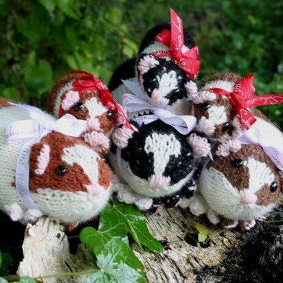 Mummy and Baby Guinea Pigs - knitting pattern