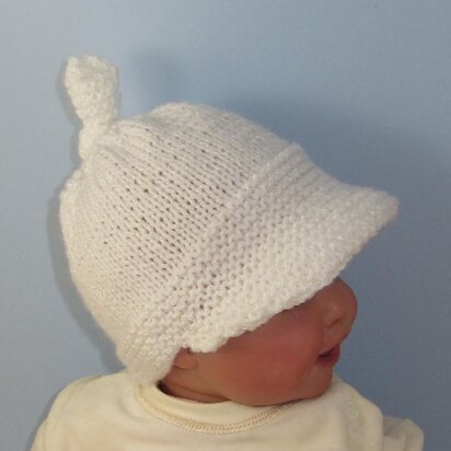 Baby Peak Cap Topknot Beanie Hat