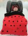 Ladybird Baby Car Seat Blanket + Hat