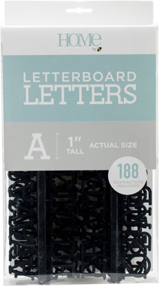 American Crafts DCWV Letterboard Letters & Characters 1" 188/Pkg - Black