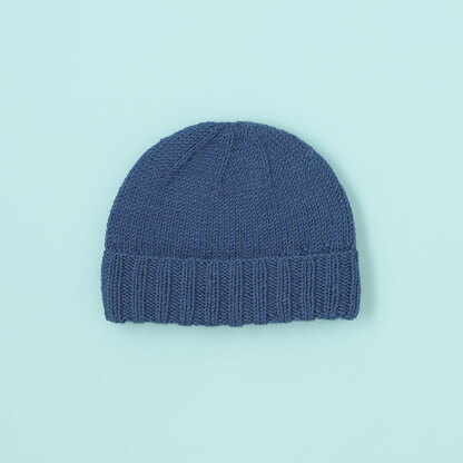 Beginners Beanie Hat - Free Pattern for Adults & Kids in Paintbox Yarns Wool Blend Worsted