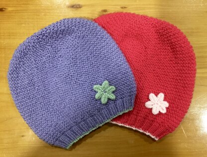 Matching garter stitch beanies