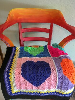 The Patchwork Heart Crochet Blanket