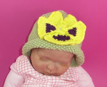 Baby Pansy Flower Summer hat