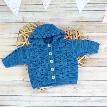 Crochet Pattern baby jacket  4 sizes  #2