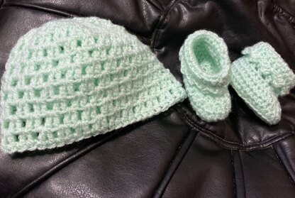 First baby hat… definitely homemade!