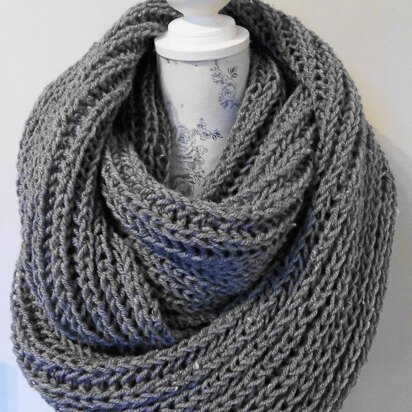 Aran Brioche Infinity Cowl