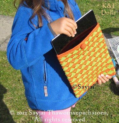 Orange & Green iPad Case Crochet Pattern (PDF)