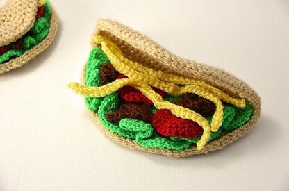 Taco Crochet Pattern, Taco Amigurumi